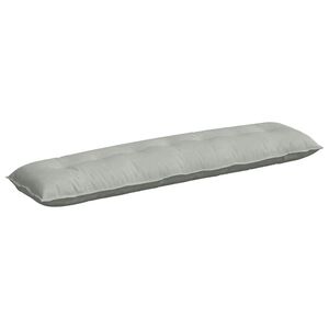 vidaXL Coussin de Dos Gris clair 200 x 50 cm Tissu en velours c&ocirc;tel&eacute;
