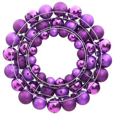 vidaXL Couronne de Noël violet 45 cm polystyrène