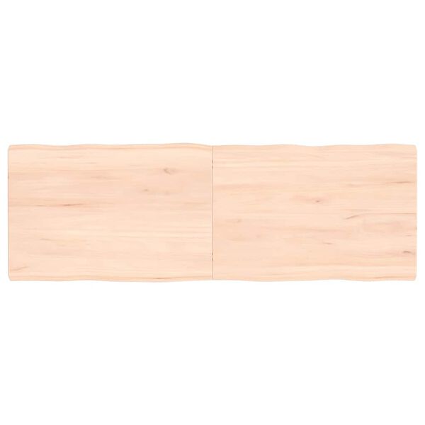vidaXL Dessus de table bois massif non trait&eacute; bordure assortie