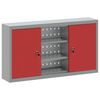 vidaXL Armoire &agrave; outils avec &eacute;tag&egrave;re Rouge et Gris 100 x 20 x 55 cm