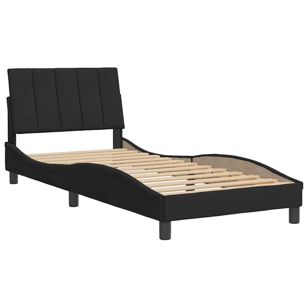vidaXL Cadre de lit sans matelas Hanko noir 80x200 cm velours