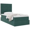 vidaXL Lit avec rangement et matelas Vert fonc&eacute; 90 x 200 cm Velours