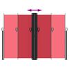 vidaXL Auvent latéral rétractable rouge 180x1200 cm