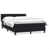 vidaXL Sommier &agrave; lattes de lit avec matelas noir 140x220 cm velours