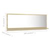 vidaXL Miroir de salle de bain Ch&ecirc;ne sonoma 100x10,5x37 cm Agglom&eacute;r&eacute;