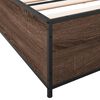 vidaXL Cadre de lit sans matelas ch&ecirc;ne marron 200x200 cm