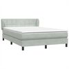 vidaXL Sommier &agrave; lattes de lit et matelas gris clair 160x220cm velours