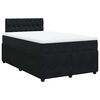 vidaXL Sommier &agrave; lattes de lit avec matelas noir 120x190 cm velours