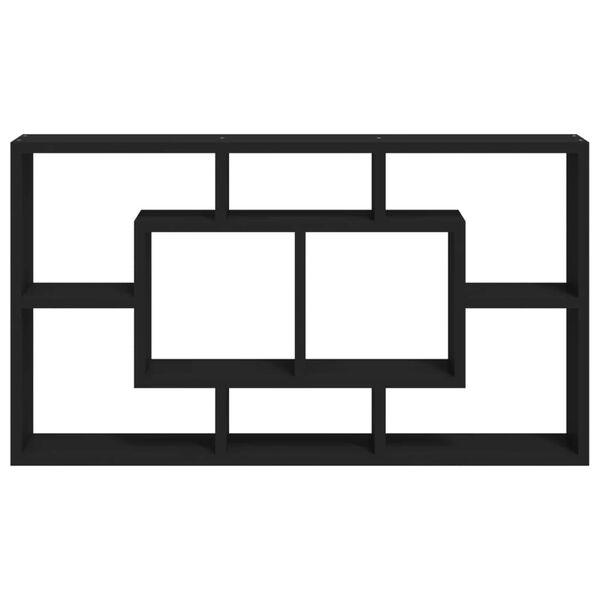 vidaXL &Eacute;tag&egrave;re murale 8 compartiments Noir