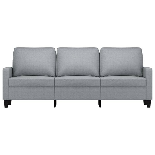 vidaXL Canap&eacute; &agrave; 3 places Gris clair 180 cm Tissu