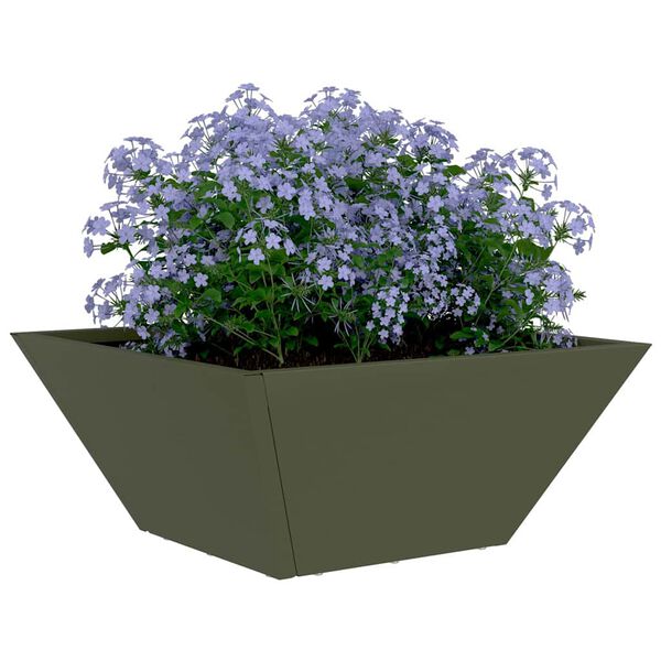 vidaXL Cache-pot de jardin 5 pcs Vert olive 35 x 35 x 15 cm