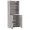 vidaXL Buffet haut Sonoma gris 69,5x34x180 cm Bois d'ing&eacute;nierie