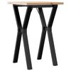 vidaXL Table &agrave; manger cadre en Y 50x50x75,5cm bois de pin massif acier