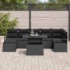 vidaXL Ensemble de canap&eacute; de jardin avec stockage 8 pcs Noir polyrotin