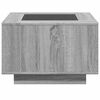 vidaXL Table basse avec LED sonoma gris 60x60x40 cm bois d'ingénierie