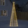 vidaXL Sapin de Noël à LED avec piquets 570 LED blanc chaud 300 cm