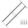 vidaXL Grilles de fen&ecirc;tres 500-650 mm Acier galvanis&eacute; Argent&eacute;