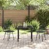 vidaXL Ensemble de salle &agrave; manger pour jardin 3 pcs Noir