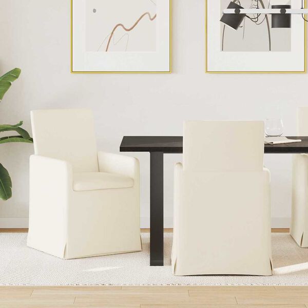 vidaXL Chaises de salle à manger 2 pcs Beige 57 x 67 x 95 cm Lin