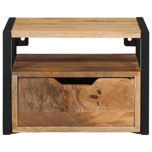 vidaXL Table de chevet murale 35x35x25 cm bois d'acacia solide