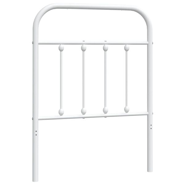 vidaXL T&ecirc;te de lit m&eacute;tal blanc 75 cm
