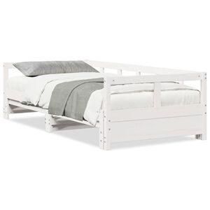 vidaXL Lit de jour sans matelas blanc 90x190 cm bois de pin massif