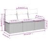 vidaXL Canap&eacute; de jardin avec coussins 3 places beige r&eacute;sine tress&eacute;e