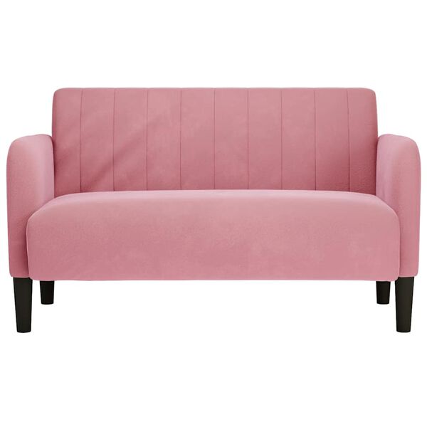 vidaXL Canap&eacute; causeuse rose 109 cm velours