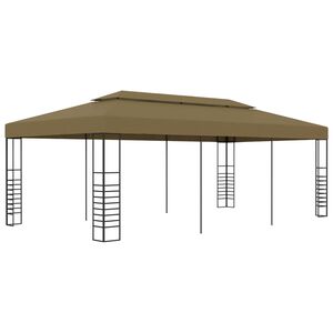 vidaXL Belv&eacute;d&egrave;re 6x3x2,7 m Taupe 180 g/m&sup2;