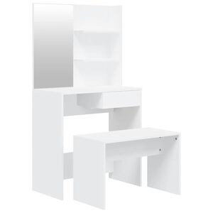 vidaXL Ensemble de coiffeuse Blanc 74,5x40x141 cm