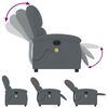 vidaXL Fauteuil inclinable de massage &eacute;lectrique gris fonc&eacute; velours