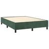 vidaXL Sommier à lattes de lit matelas et LED Vert foncé 140x190 cm
