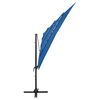 vidaXL Parasol de jardin à 4 niveaux avec mât en aluminium bleu azuré