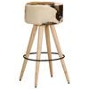 vidaXL Tabourets de bar lot de 2 cuir v&eacute;ritable et bois de manguier