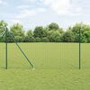 vidaXL Cl&ocirc;ture avec poteau Vert 1,5 x 10 m Acier et PVC