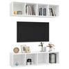 vidaXL Meubles TV muraux 2 pcs Blanc Bois d'ing&eacute;nierie