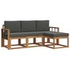 vidaXL Ensemble de canap&eacute;s d'ext&eacute;rieur 4 pc Naturel et Anthracite