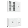 vidaXL Unit&eacute; de cuisine KALMAR 4 pc Blanc brillant Bois d'ing&eacute;nierie