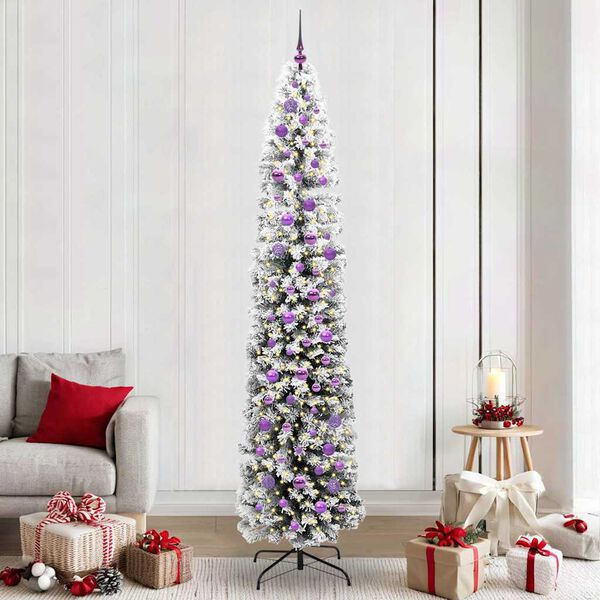 vidaXL Sapin de No&euml;l artificiel Vert 240 cm PVC et acier et plastique