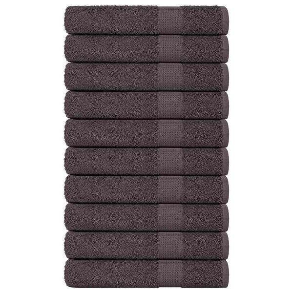 vidaXL Serviettes de sauna FROGN 10 pcs anthracite 80x200 cm 360 g/m&sup2;