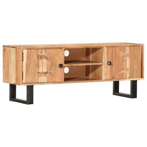 vidaXL Meuble TV 118x30x45 cm Bois d'acacia massif