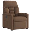 vidaXL Fauteuil inclinable &eacute;lectrique Marron Tissu