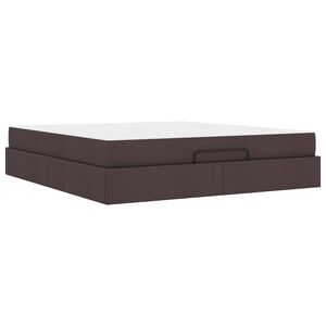 vidaXL Cadre de lit avec matelas avec matelas 2 pcs Tan tissu
