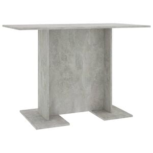 vidaXL Table de salle &agrave; manger Gris b&eacute;ton 110 x 60 x 75 cm Agglom&eacute;r&eacute;