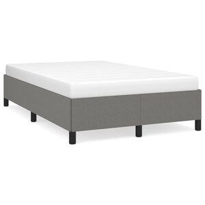 vidaXL Cadre de lit sans matelas gris foncé 120x190 cm tissu