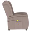 vidaXL Fauteuil de massage inclinable 3 places taupe tissu microfibre