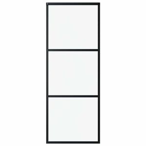 vidaXL Porte coulissante 3 panneaux Verre ESG et aluminium 76x205 cm Noir