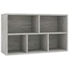 vidaXL Bibliothèque/Buffet Gris béton 50x25x80 cm Bois d’ingénierie