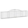 vidaXL Paniers à gabions arqués 4 pcs 300x30x60/80 cm Fer galvanisé
