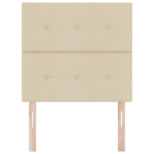 vidaXL T&ecirc;te de lit avec t&ecirc;te de lit Cr&egrave;me 100 cm Cuir synth&eacute;tique